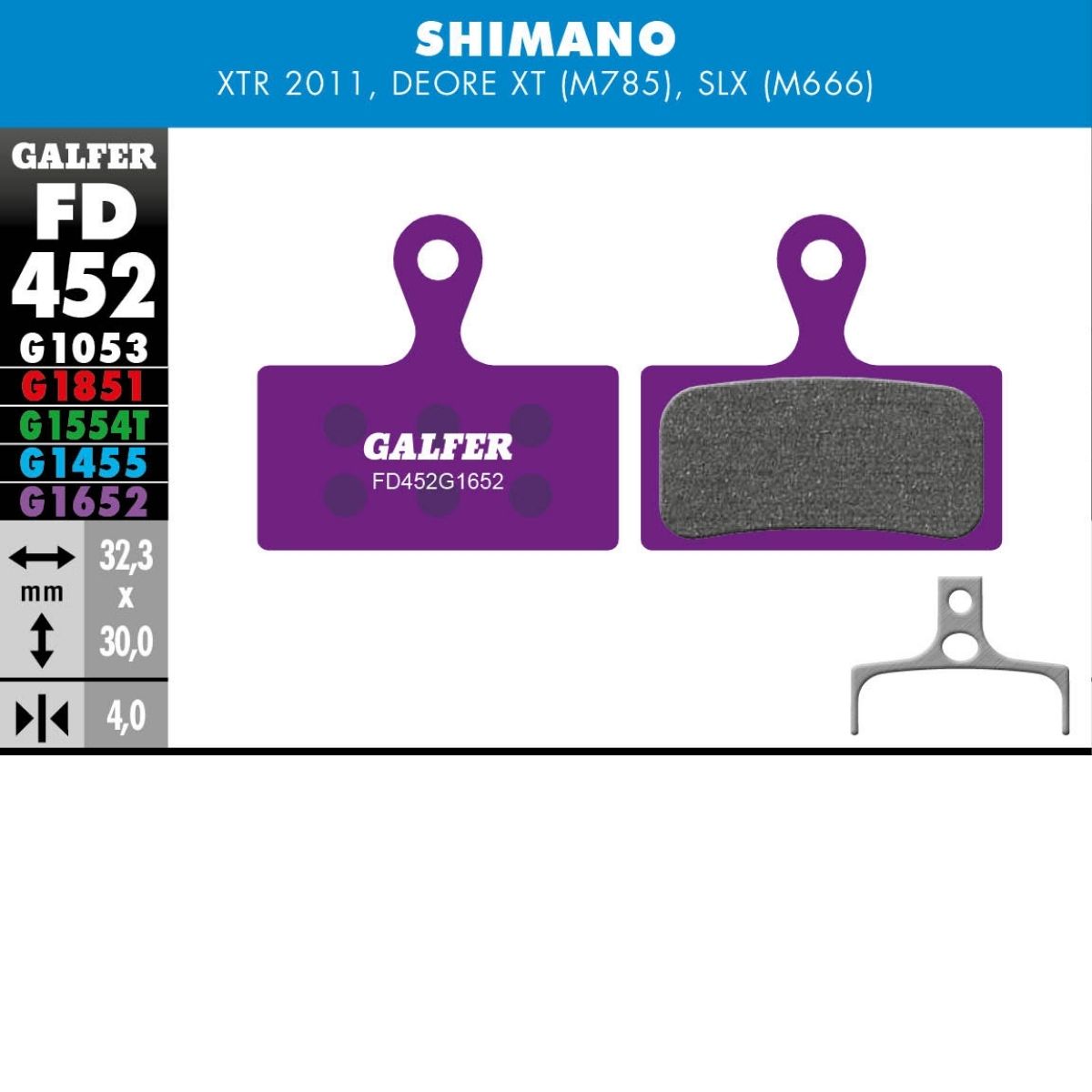 GALFER - BRAKE PADS - SHIMANO TWO PISTON