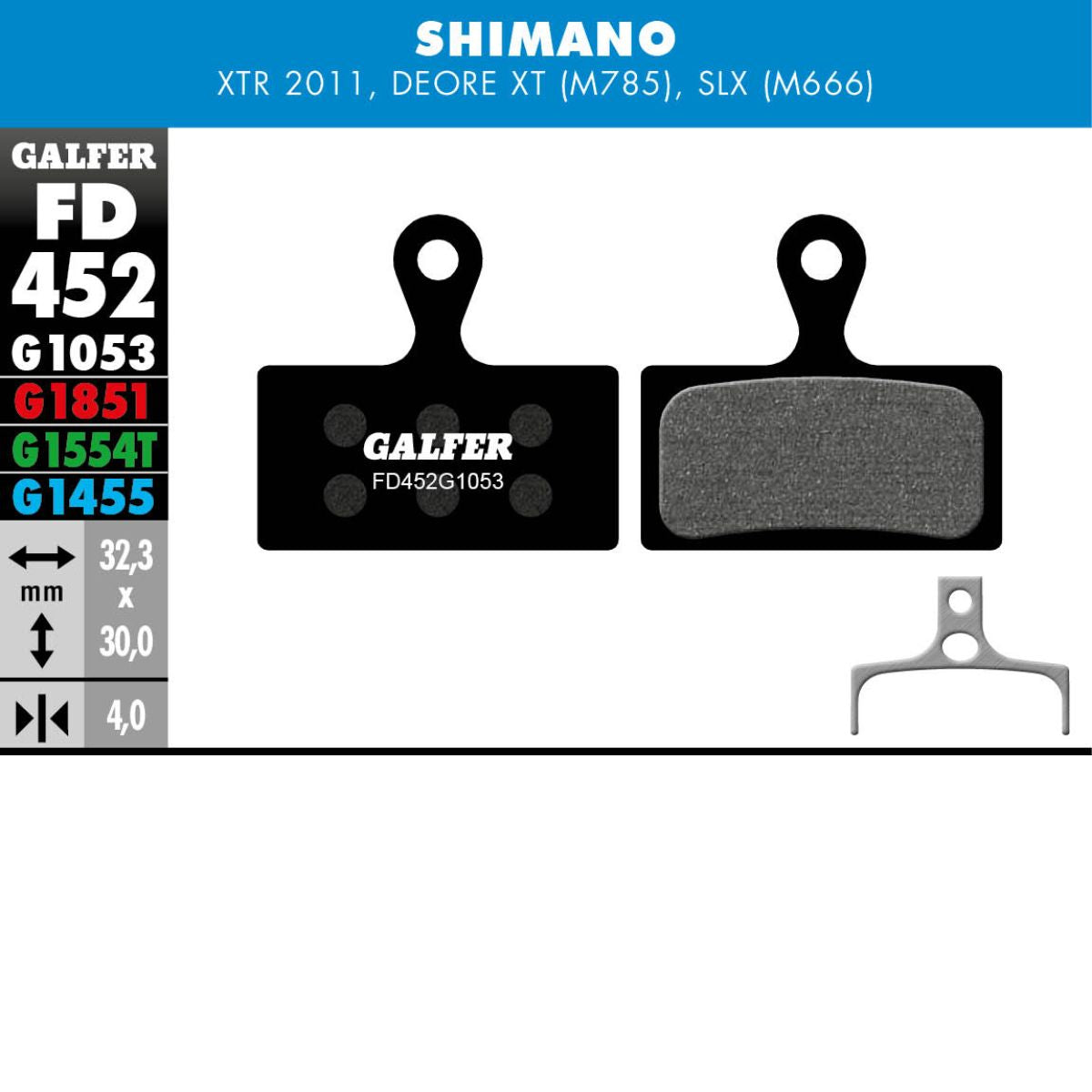 GALFER - BRAKE PADS - SHIMANO TWO PISTON