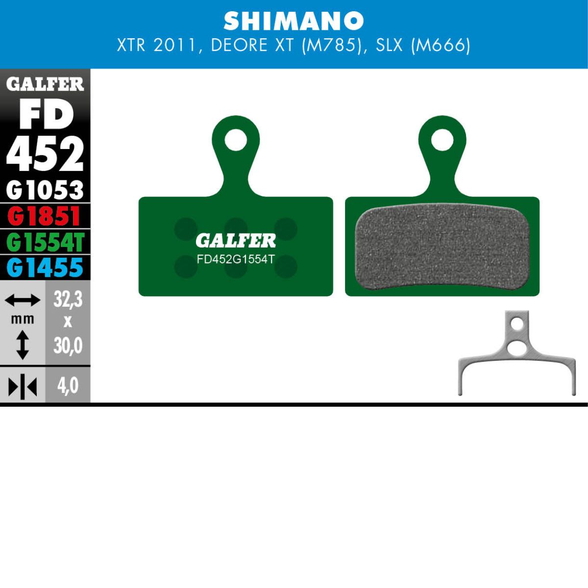 GALFER - BRAKE PADS - SHIMANO TWO PISTON