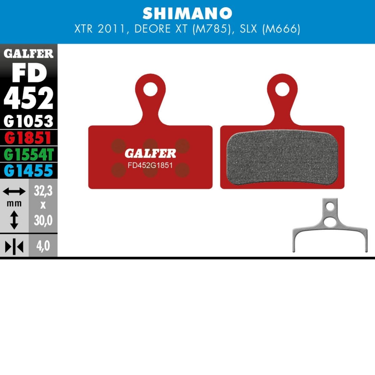 GALFER - BRAKE PADS - SHIMANO TWO PISTON