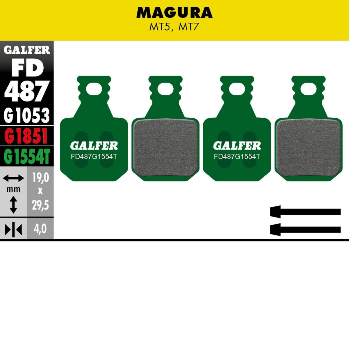 GALFER - BRAKE PADS - MAGURA MARTA MT5 - MT7