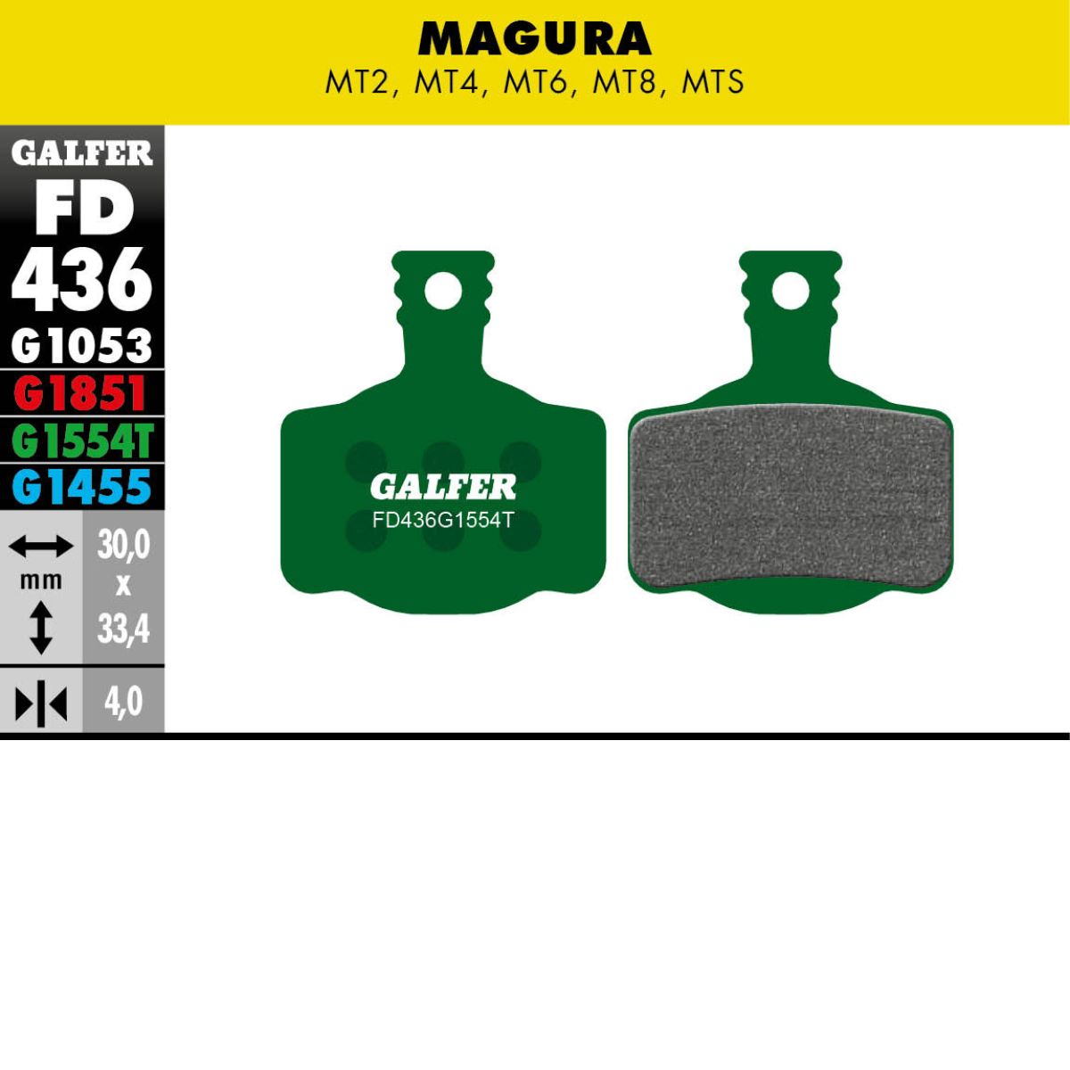 GALFER - BRAKE PADS - MAGURA MT2-4-6-8