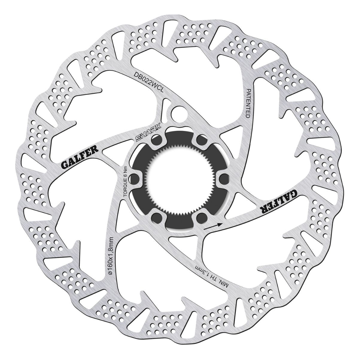 GALFER - MTB SHARK DISC ROTOR - CENTERLOCK - 1.8MM