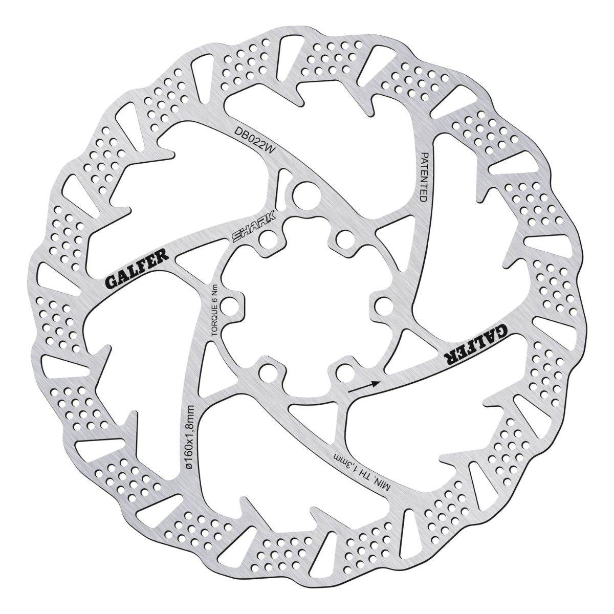GALFER - MTB SHARK DISC ROTOR - 6 BOLT - 1.8MM