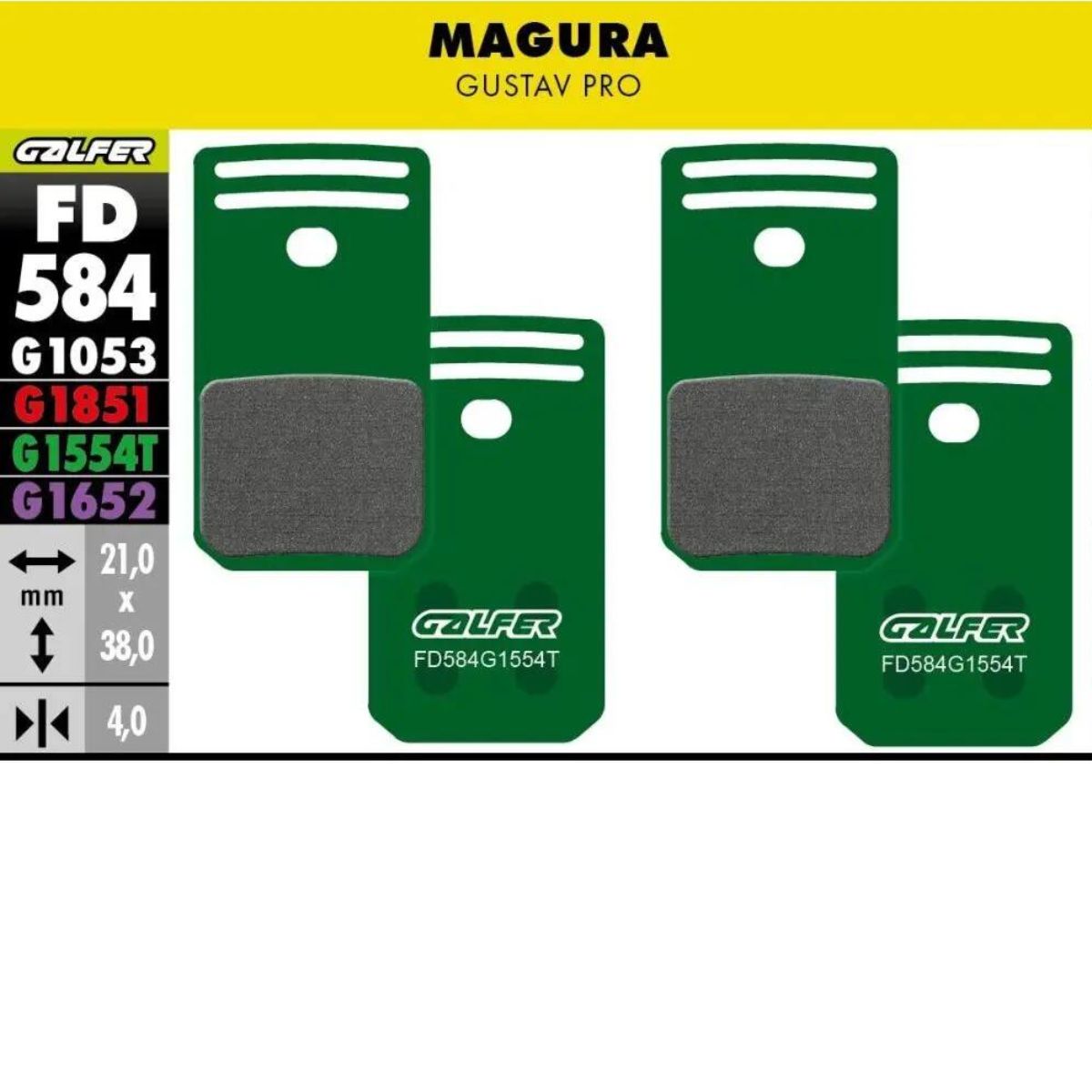 GALFER - BRAKE PADS - MAGURA GUSTAV