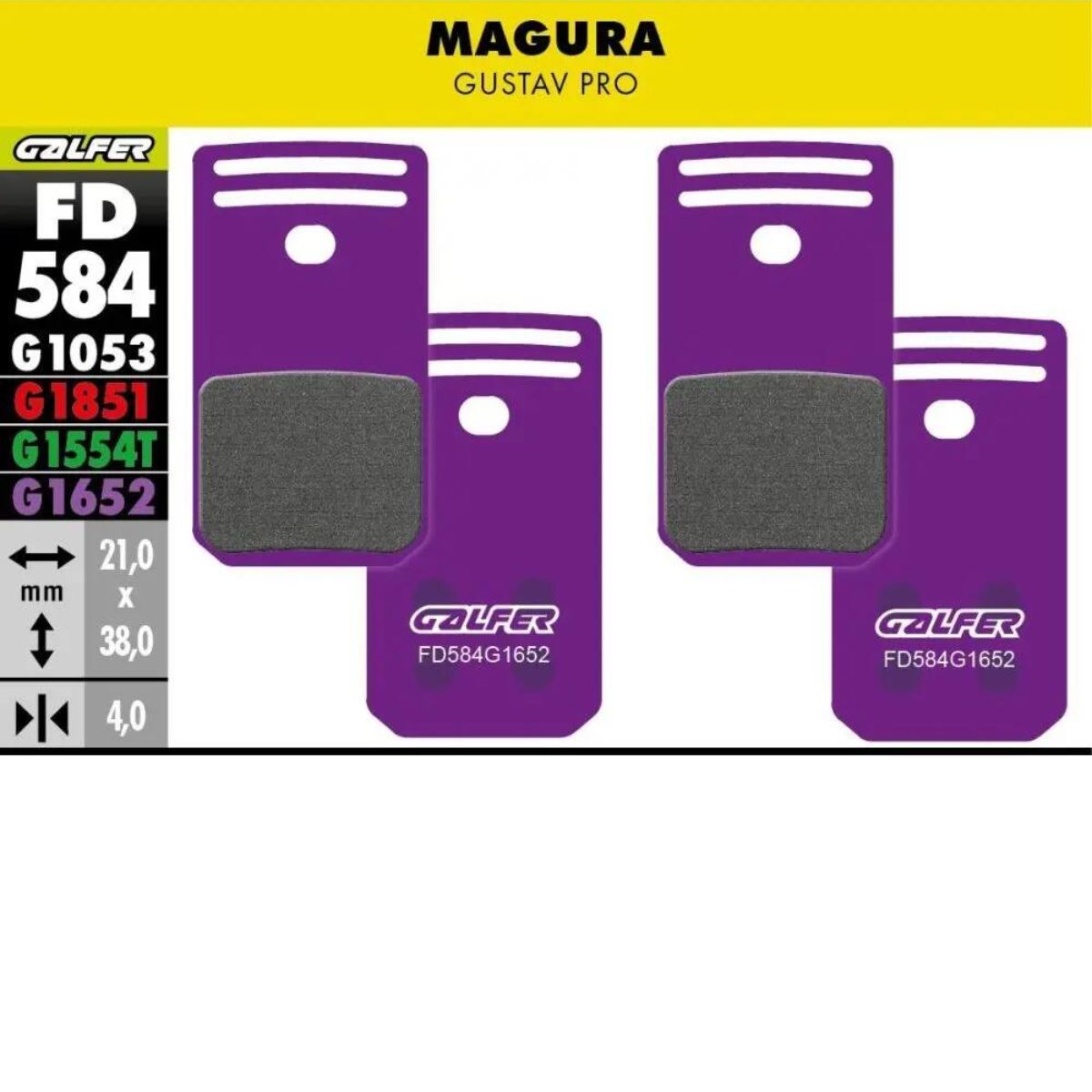 GALFER - BRAKE PADS - MAGURA GUSTAV