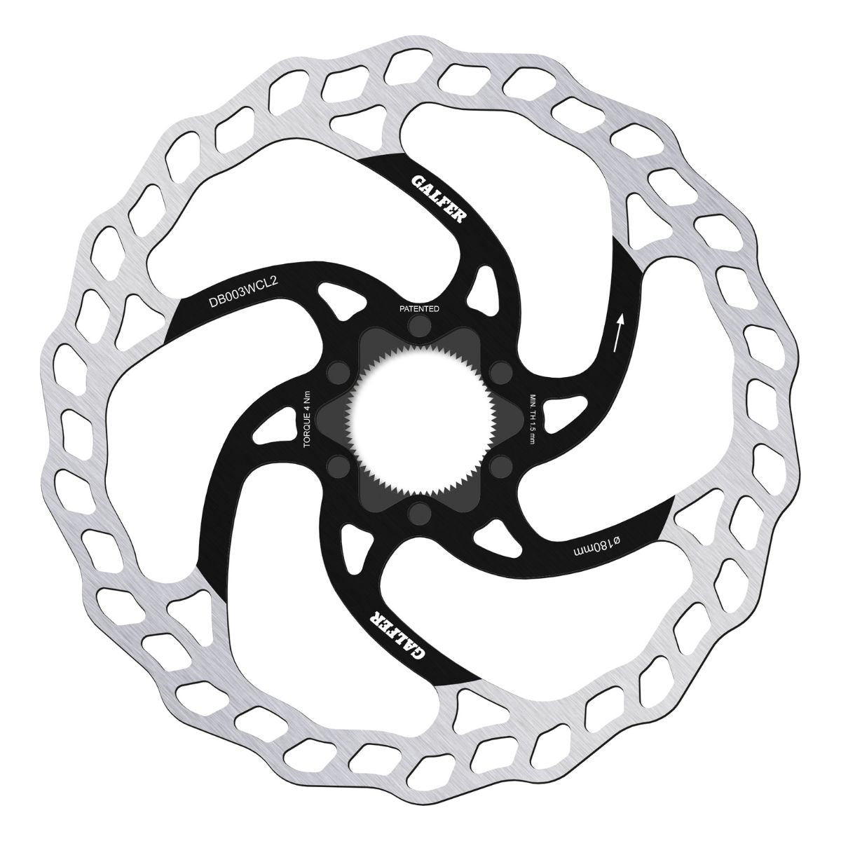 GALFER - MTB WAVE DISC ROTOR - CENTERLOCK - 2MM