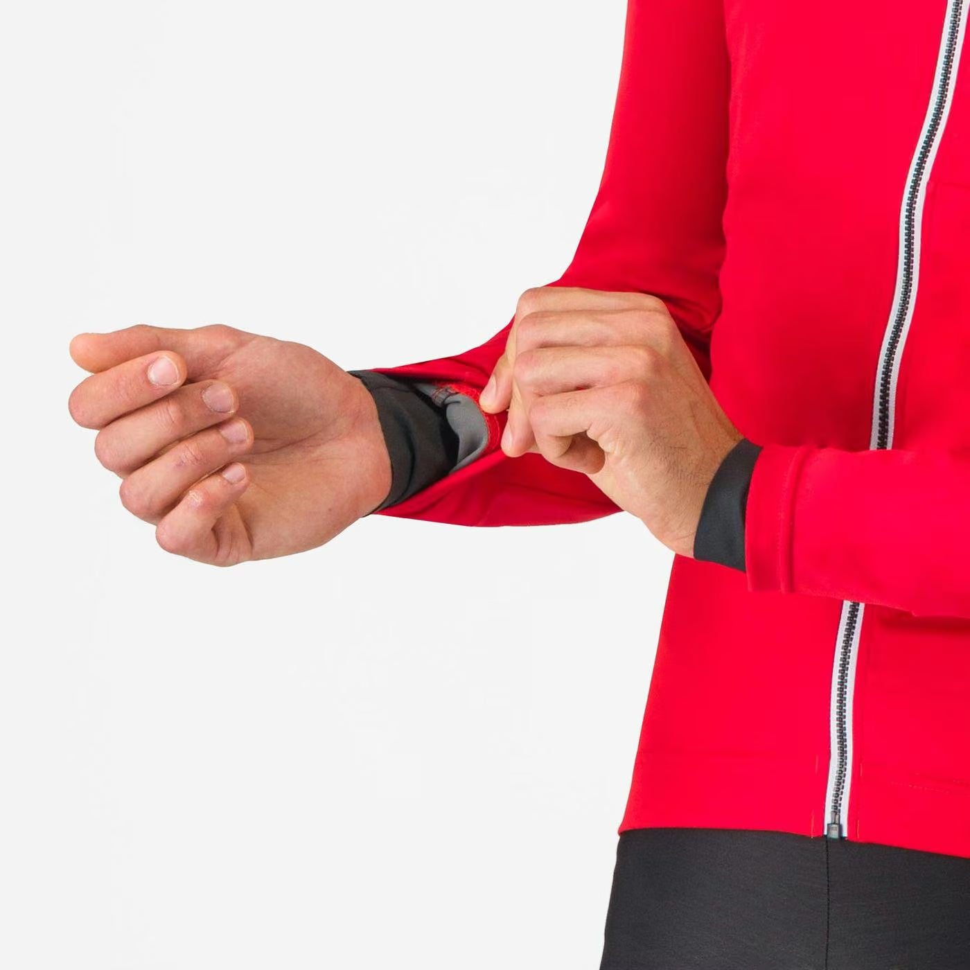 Castelli Go Jacket Men's Red/Silver Gray