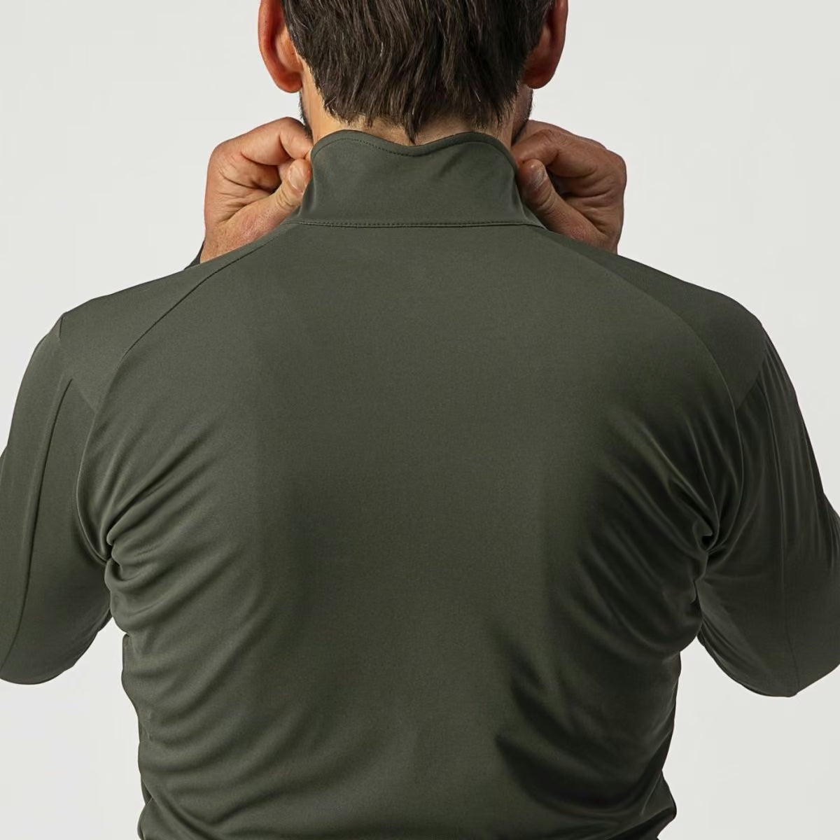 Castelli Go Jacket Men's Military Green/Fiery Red