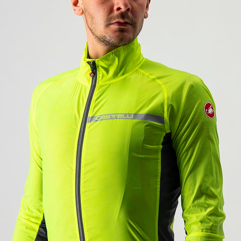 Castelli Squadra Stretch Jacket Men's Yellow Fluo/Dark Gray