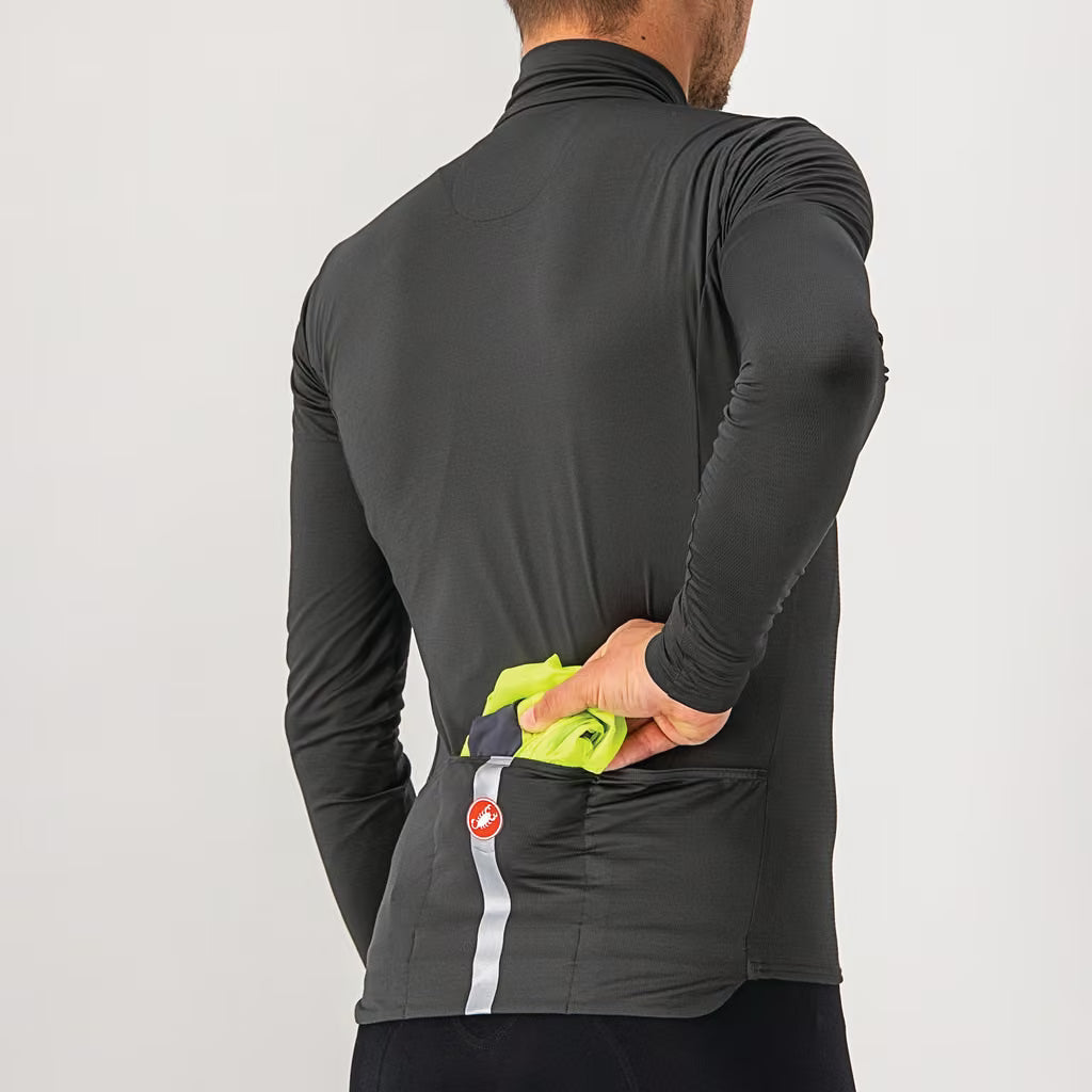 Castelli Squadra Stretch Jacket Men's Yellow Fluo/Dark Gray