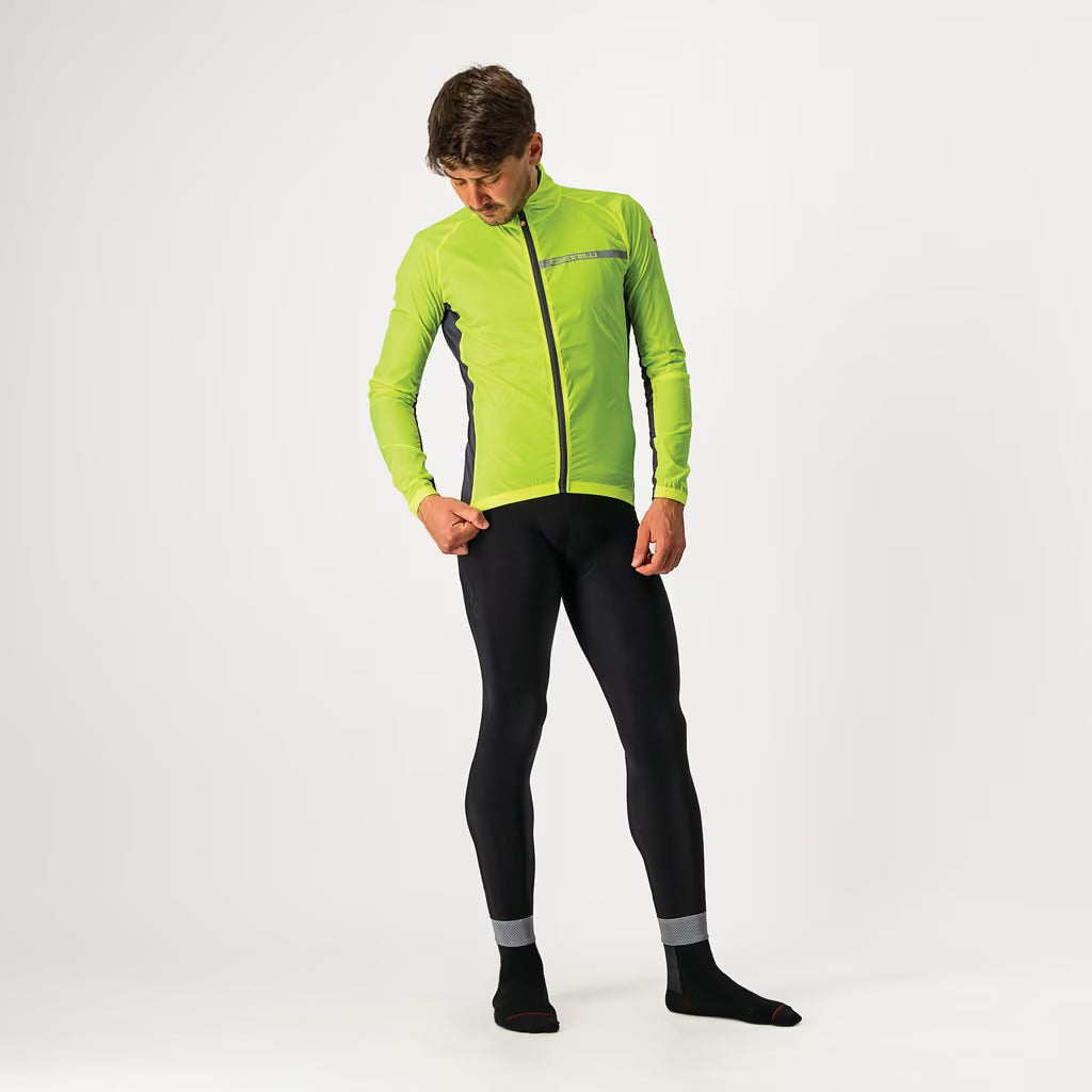 Castelli Squadra Stretch Jacket Men's Yellow Fluo/Dark Gray