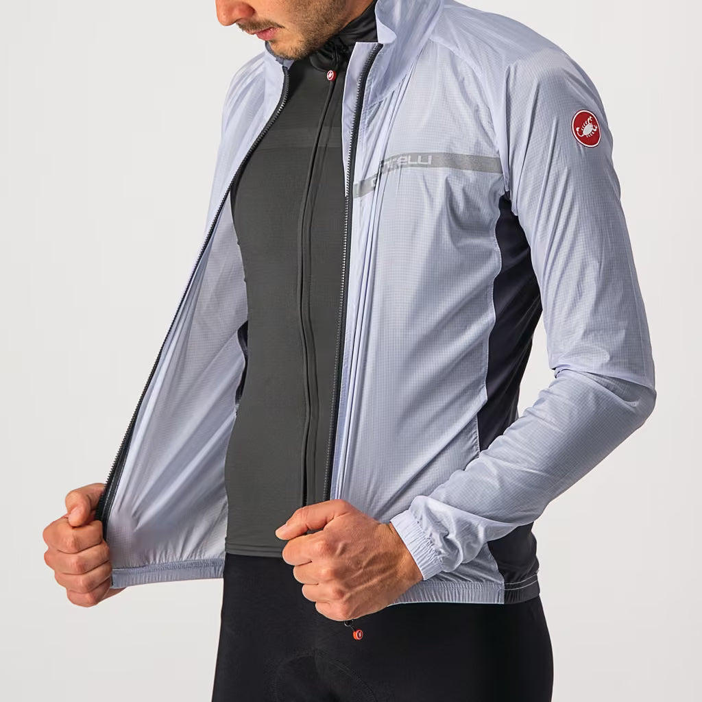 Castelli Squadra Stretch Jacket Men's Silver Gray/Dark Gray