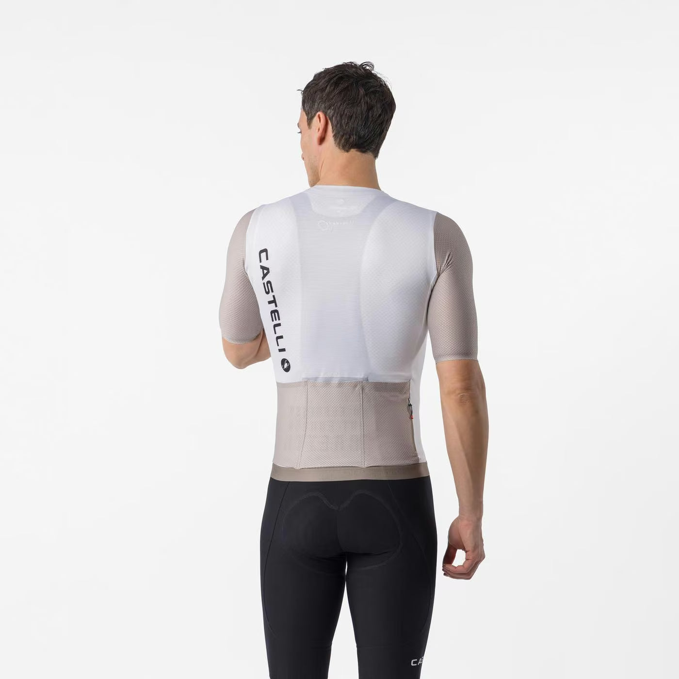 Castelli Corretto Jersey Men's Ivory/Clay-Black