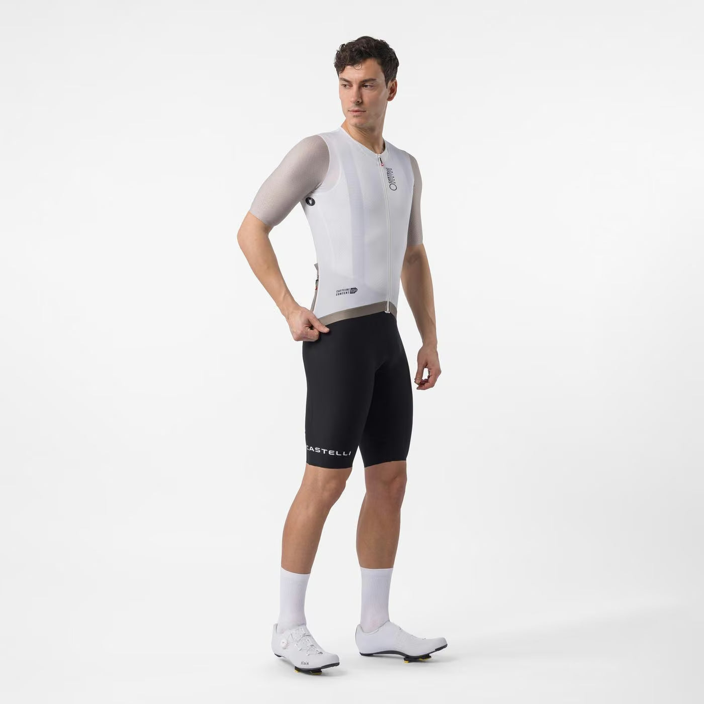 Castelli Corretto Jersey Men's Ivory/Clay-Black