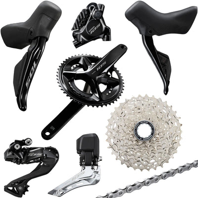 Shimano 105 R7100 12 Speed Di2 Groupset With Free Wheels